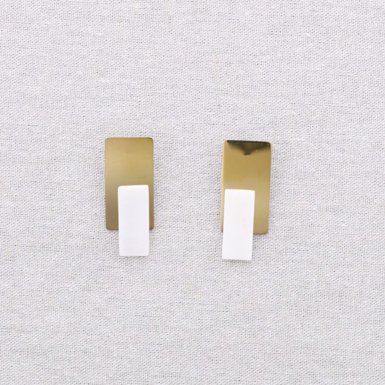 GEOMETRIC SHAPE STEEL EARRINGS