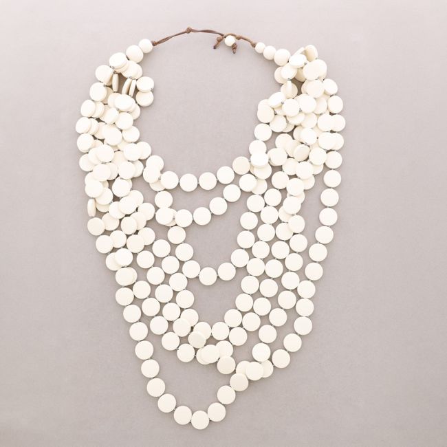 COLLAR LARGO CUENTAS MADERA