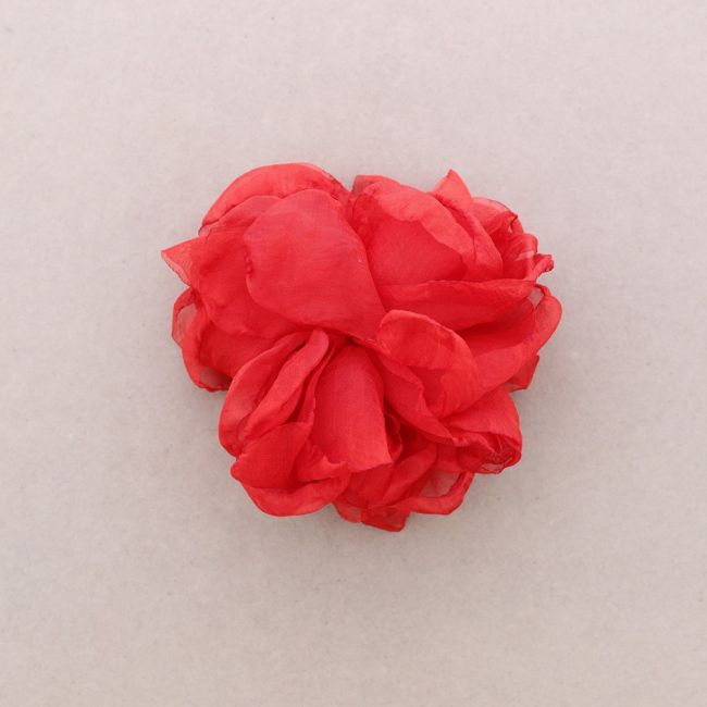 BROCHE FLOR TELA 12 CM