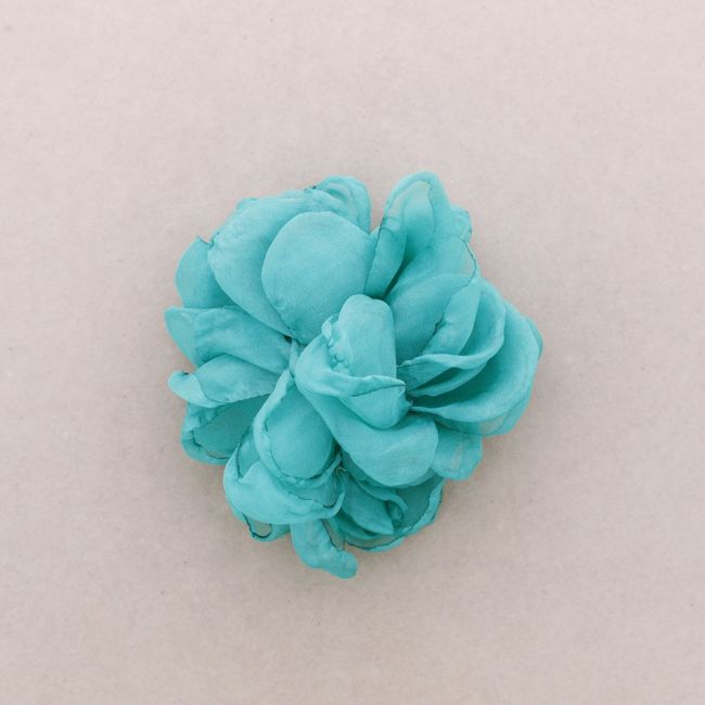 BROCHE FLOR TELA 12 CM