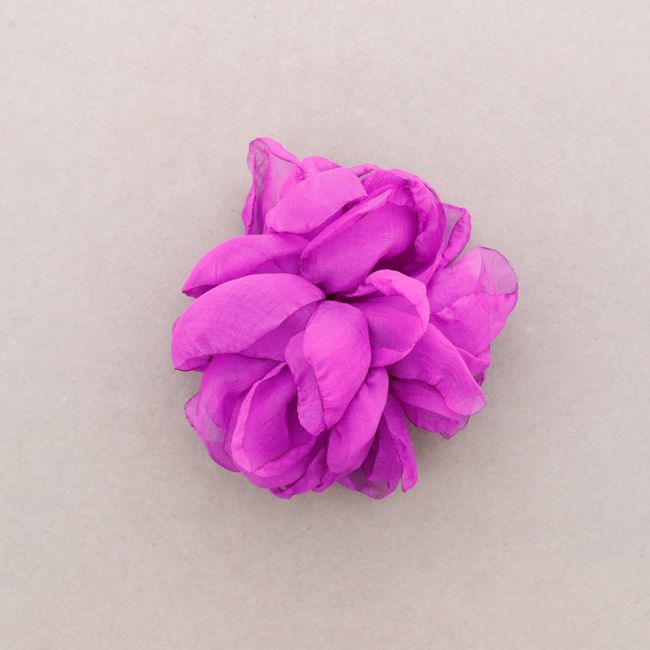 BROCHE FLOR TELA 12 CM