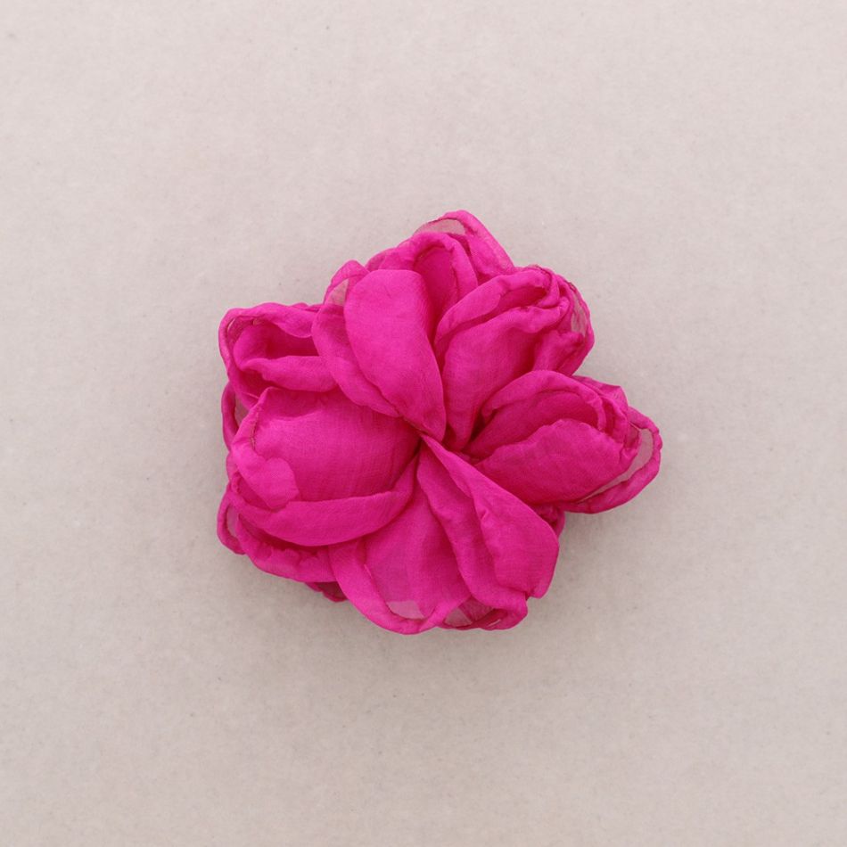 BROCHE FLOR TELA 12 CM