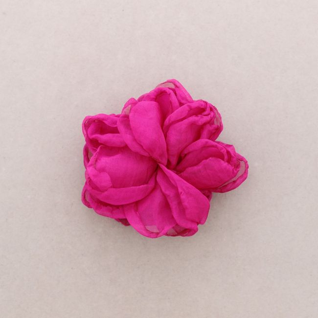 FABRIC FLOWER BROOCH 12 CM