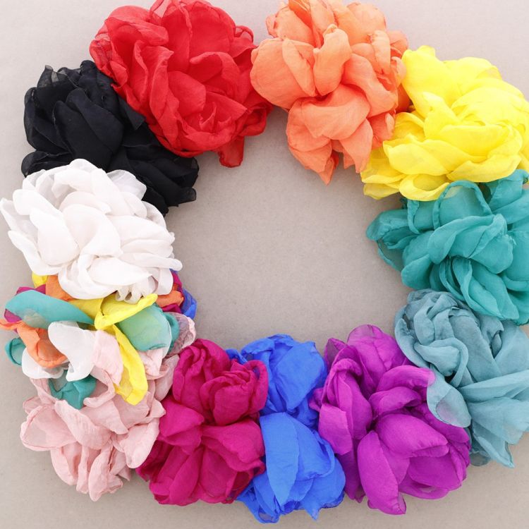 FABRIC FLOWER BROOCH 12 CM 2