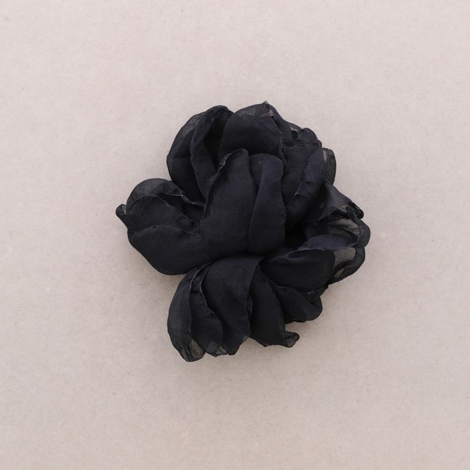 BROCHE FLOR TELA 12 CM