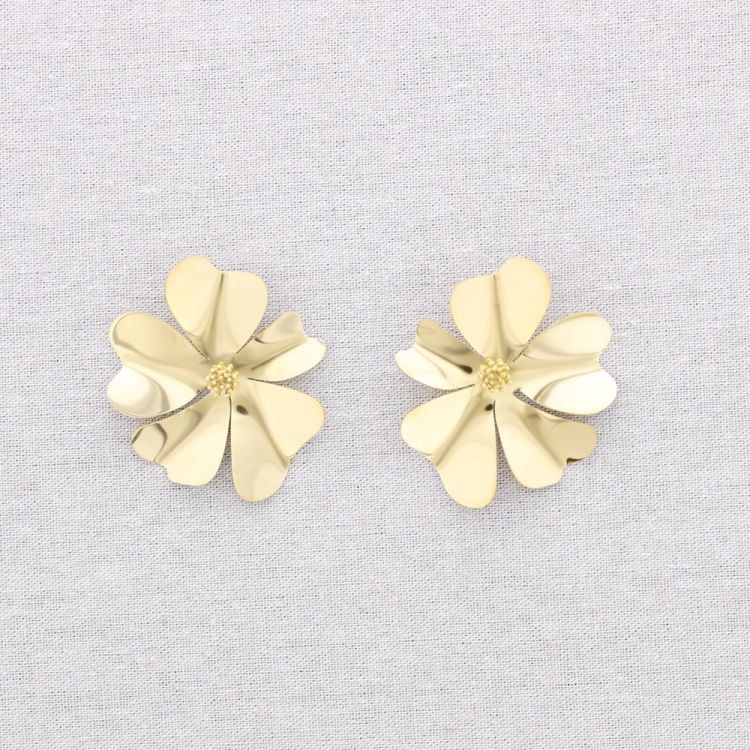PENDIENTES ACERO FLOR 2