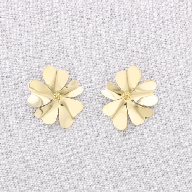 STEEL FLOWER EARRINGS