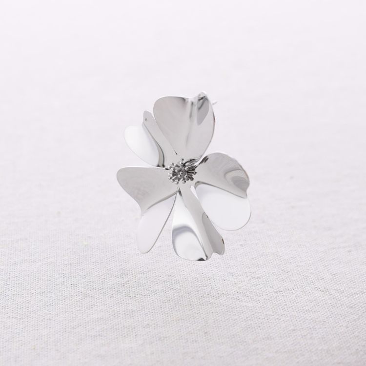 PENDIENTES ACERO FLOR
