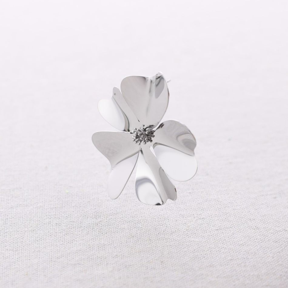 STEEL FLOWER EARRINGS