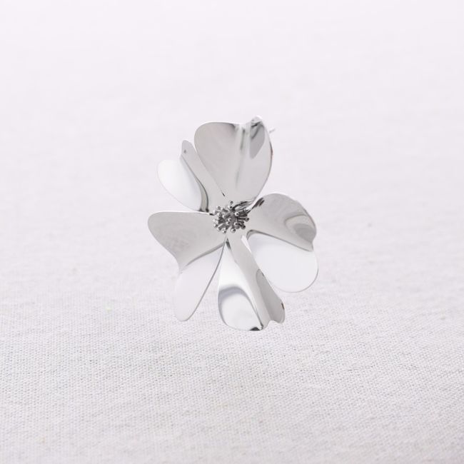 PENDIENTES ACERO FLOR
