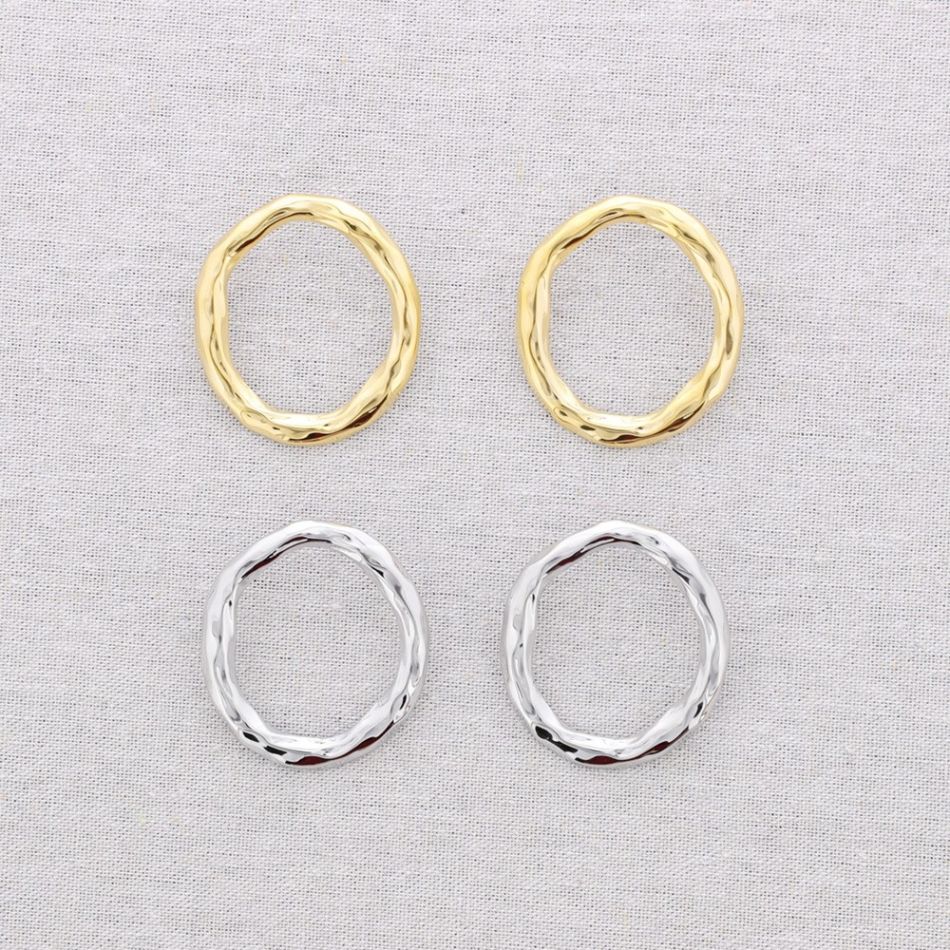 PENDIENTES ACERO ARO REMACHE 5CM
