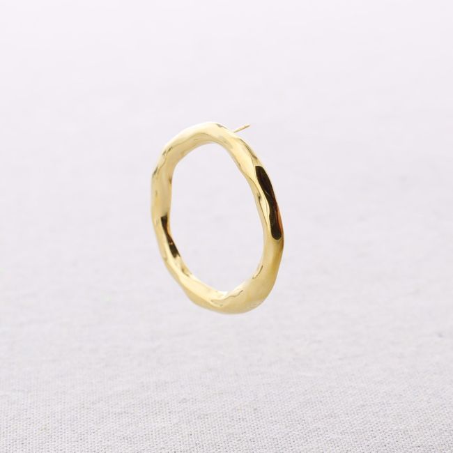 STEEL EARRINGS HOOP RIVET 5CM