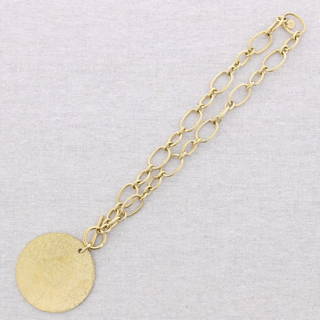 GARGANTILLA ACERO ESLABONES COLGANTE MEDALLA