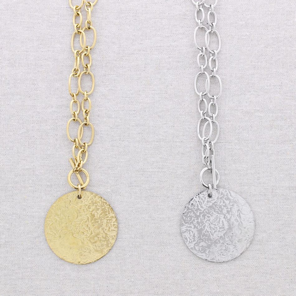 STEEL CHOKER CHAIN MEDAL PENDANT