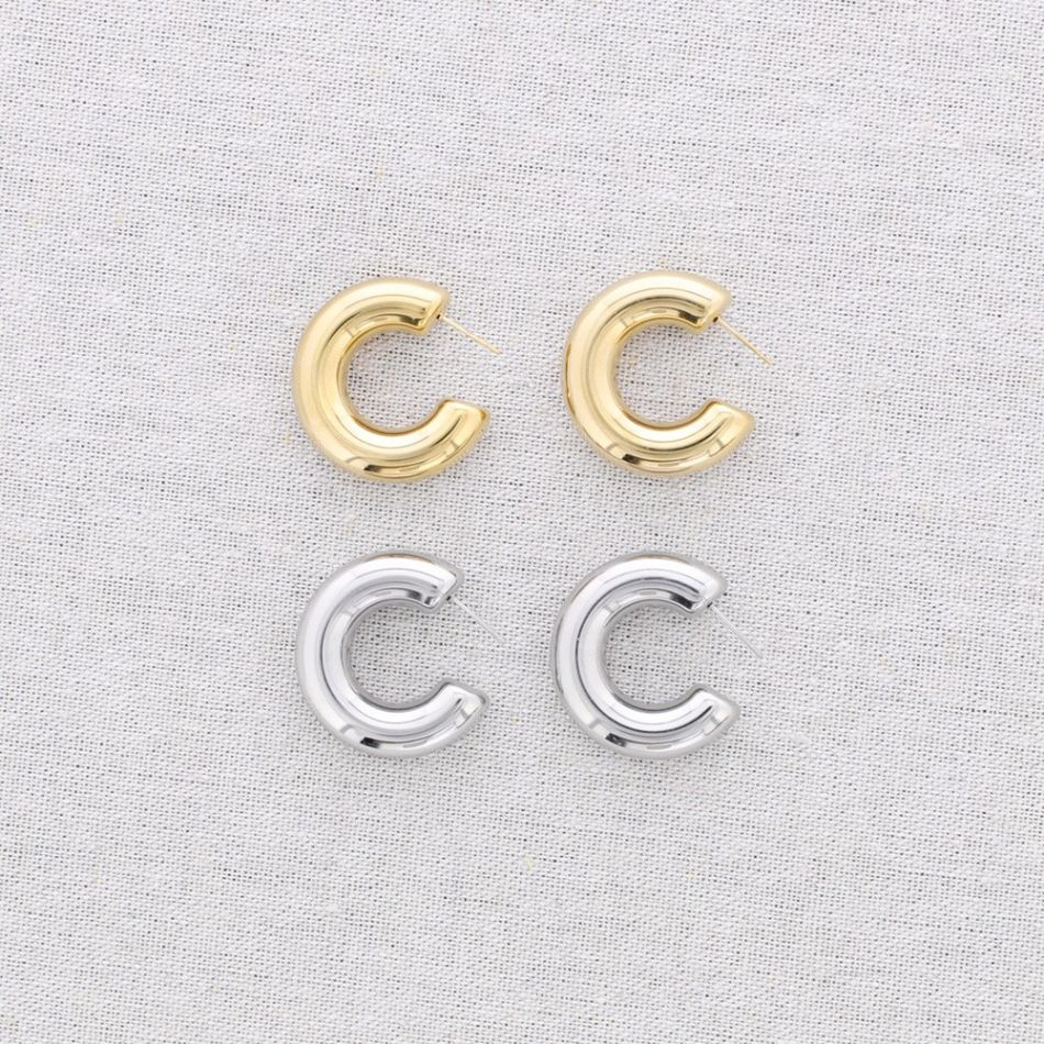 3CM HOOP STEEL EARRINGS