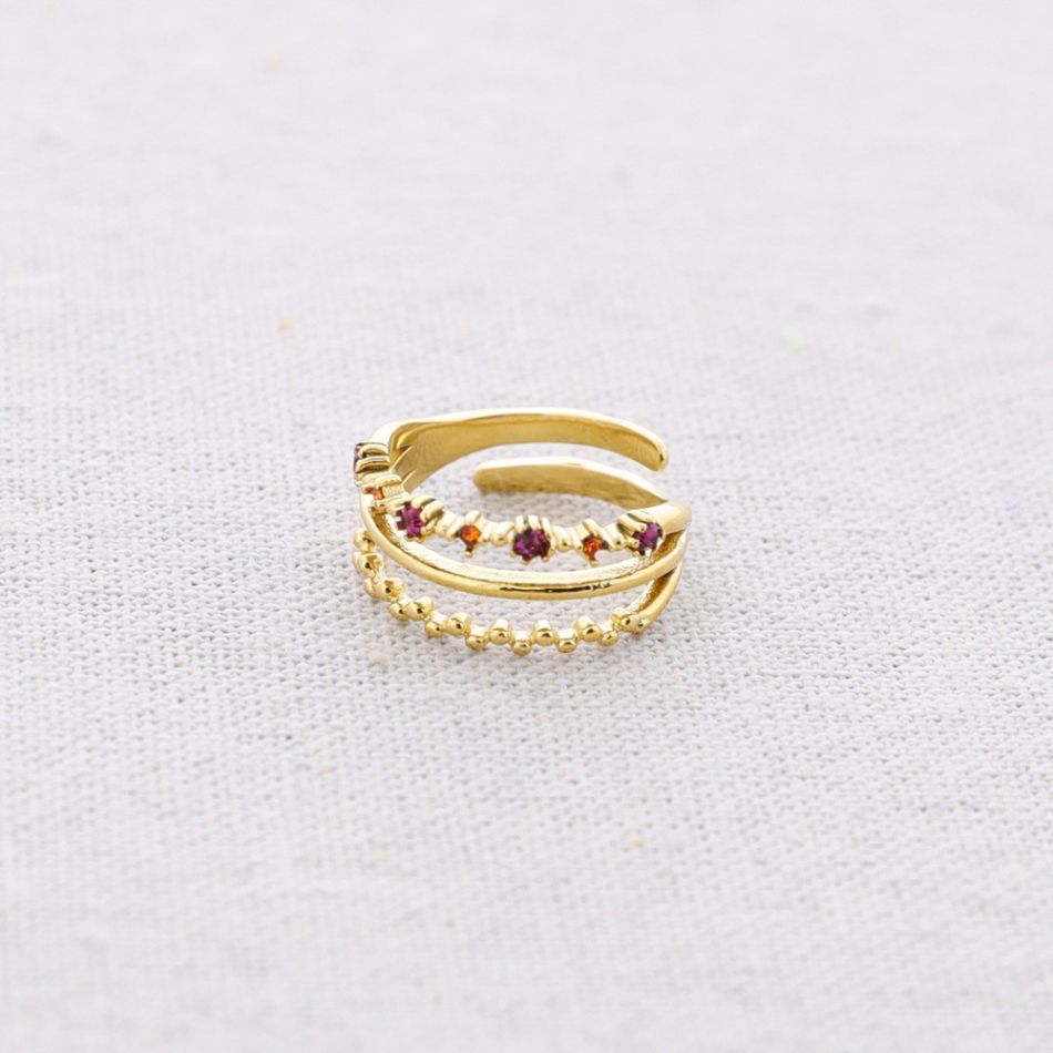 ANILLO ACERO VARIAS TIRAS CUENTAS
