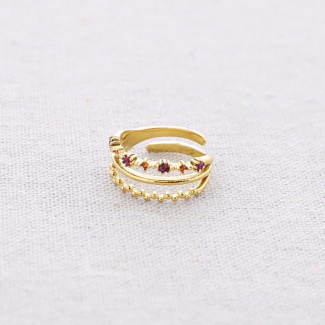 ANILLO ACERO VARIAS TIRAS CUENTAS