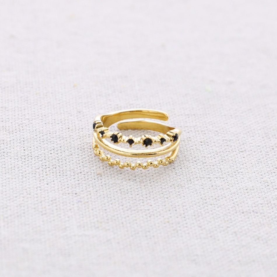 ANILLO ACERO VARIAS TIRAS CUENTAS