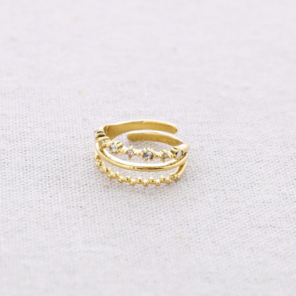 ANILLO ACERO VARIAS TIRAS CUENTAS
