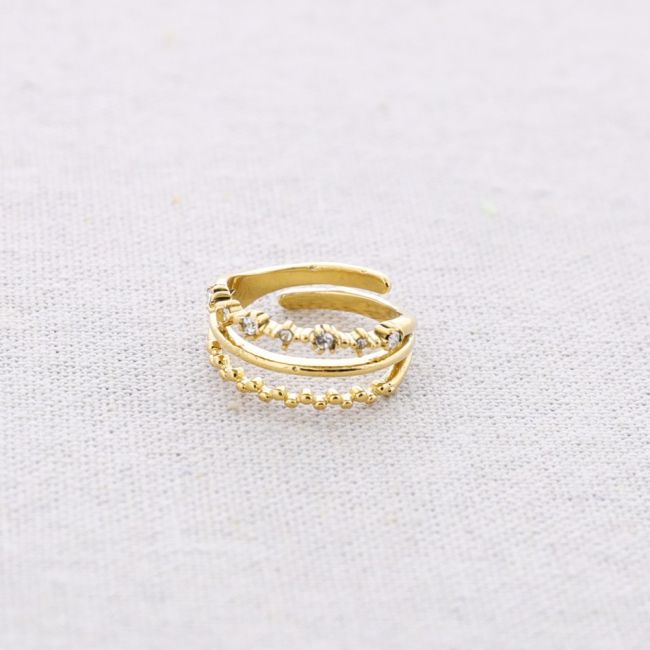 ANILLO ACERO VARIAS TIRAS CUENTAS