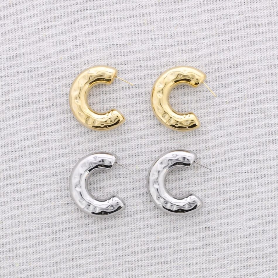 PENDIENTES ACERO ARO REMACHE 3CM