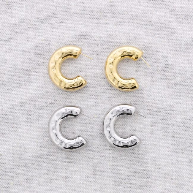 PENDIENTES ACERO ARO REMACHE 3CM