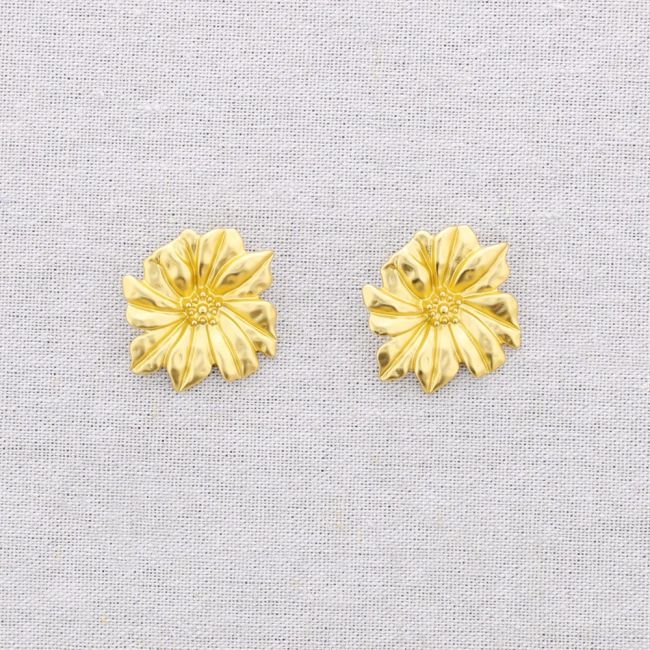 STEEL FLOWER EARRINGS