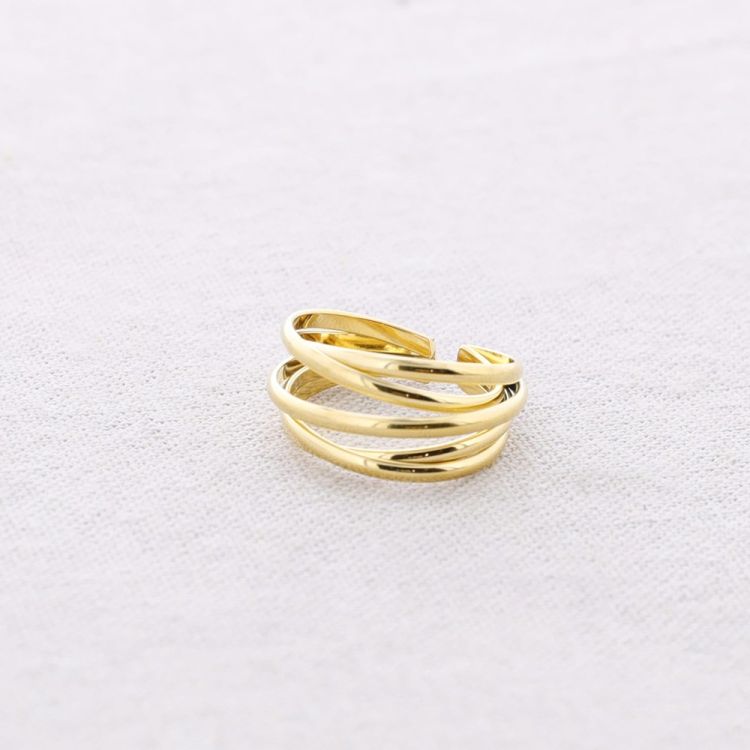 ANILLO ACERO MULTI TIRAS AJUSTABLE