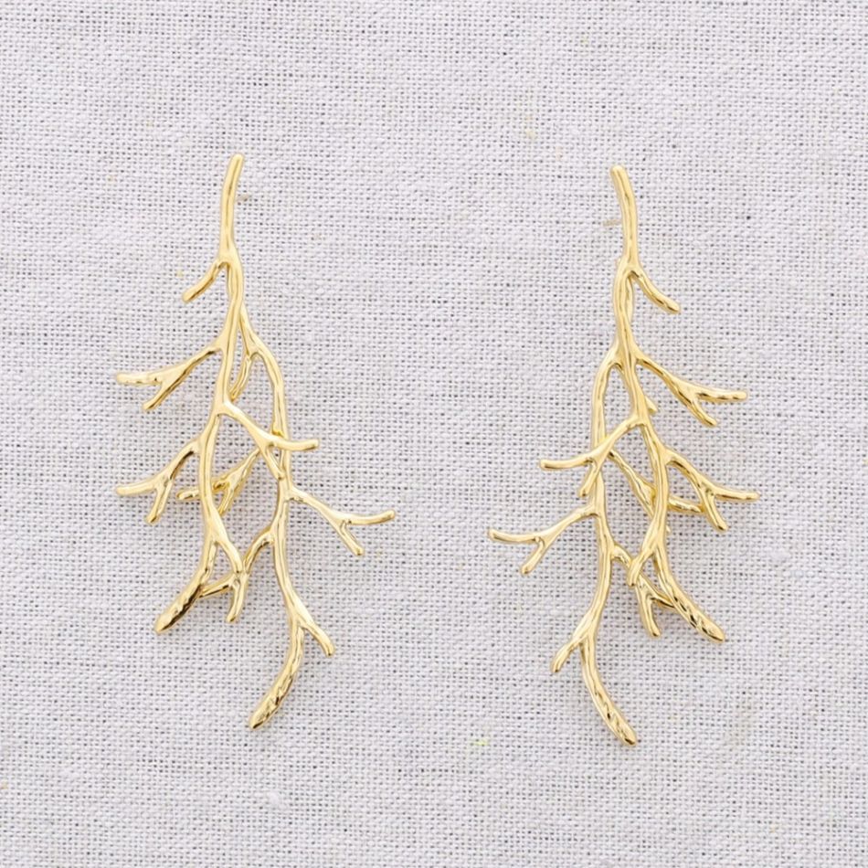 CORAL STEEL EARRINGS