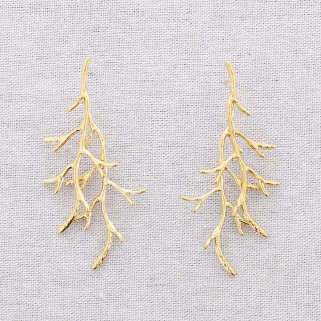 CORAL STEEL EARRINGS