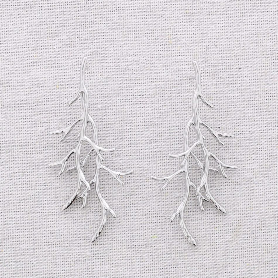 CORAL STEEL EARRINGS