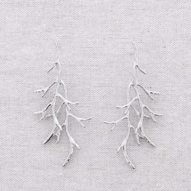 CORAL STEEL EARRINGS