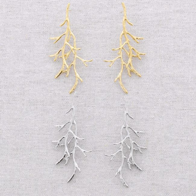 PENDIENTES ACERO CORAL
