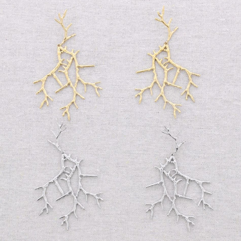 PENDIENTES ACERO CORAL