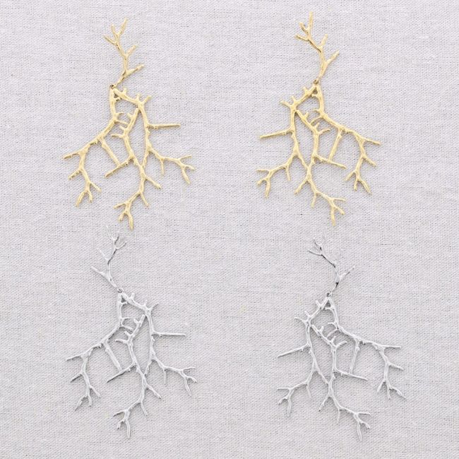PENDIENTES ACERO CORAL