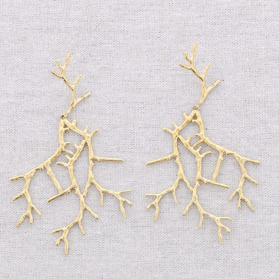 PENDIENTES ACERO CORAL