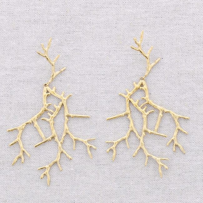 PENDIENTES ACERO CORAL