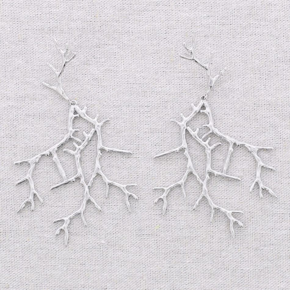 PENDIENTES ACERO CORAL