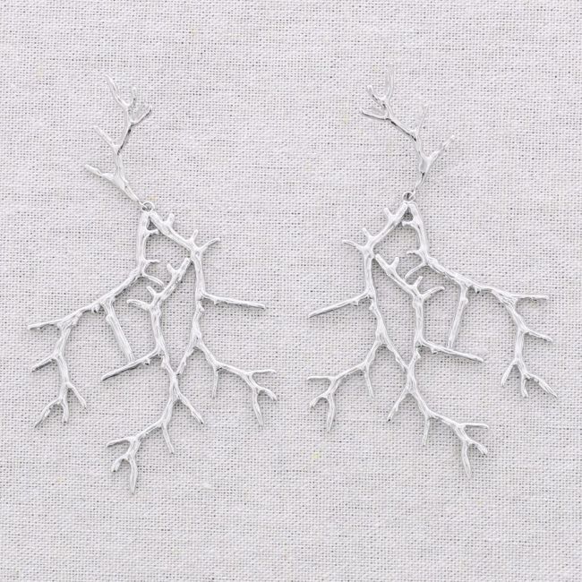 PENDIENTES ACERO CORAL