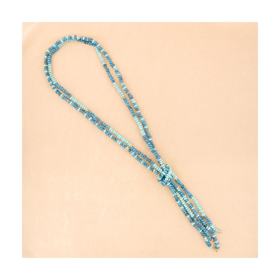 COLLAR LARGO NUDO CUENTAS RESINA