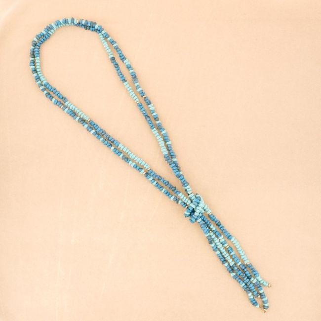 LONG KNOT NECKLACE WITH RESIN BEADS