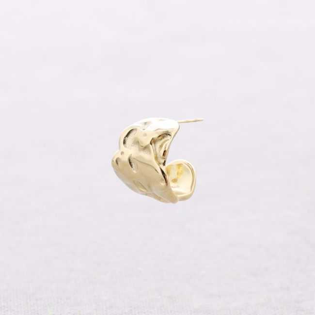 RIVET STEEL HOOP EARRINGS