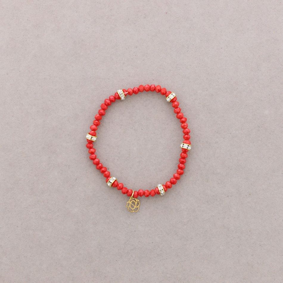 PULSERA CUENTAS FACETADAS METAL