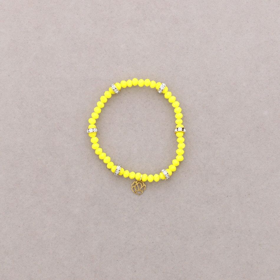 PULSERA CUENTAS FACETADAS METAL