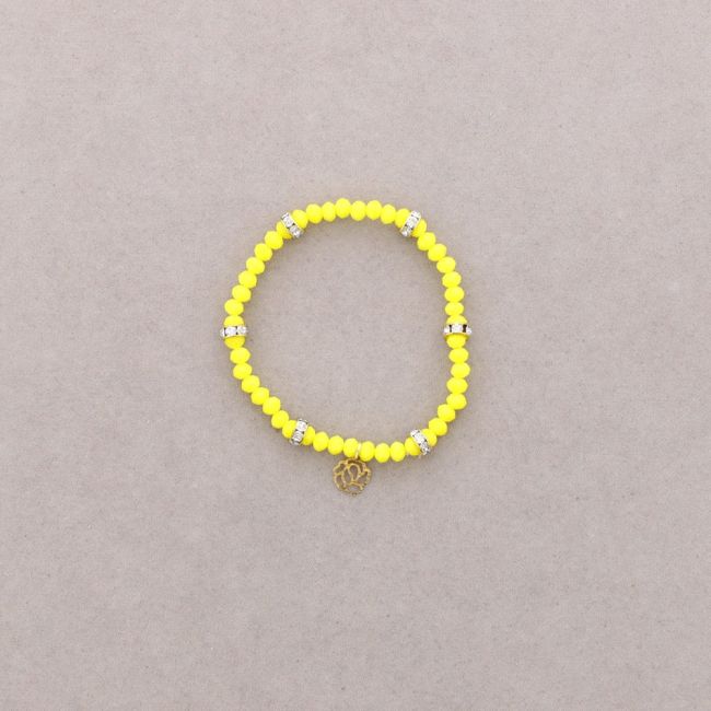 PULSERA CUENTAS FACETADAS METAL