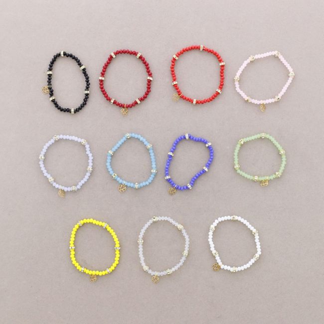 PULSERA CUENTAS FACETADAS METAL