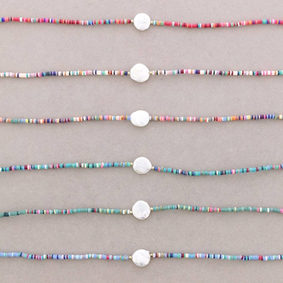 FIMO CULTIVATED PEARL SHORT NECKLACE
