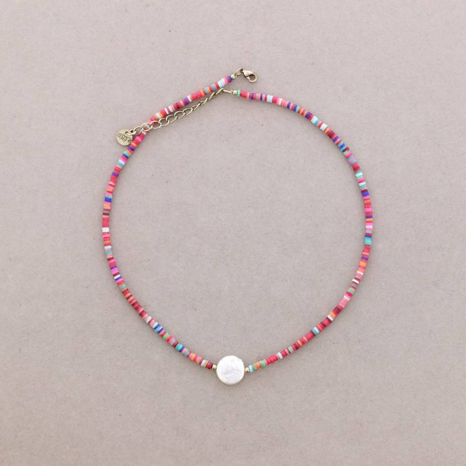 FIMO CULTIVATED PEARL SHORT NECKLACE