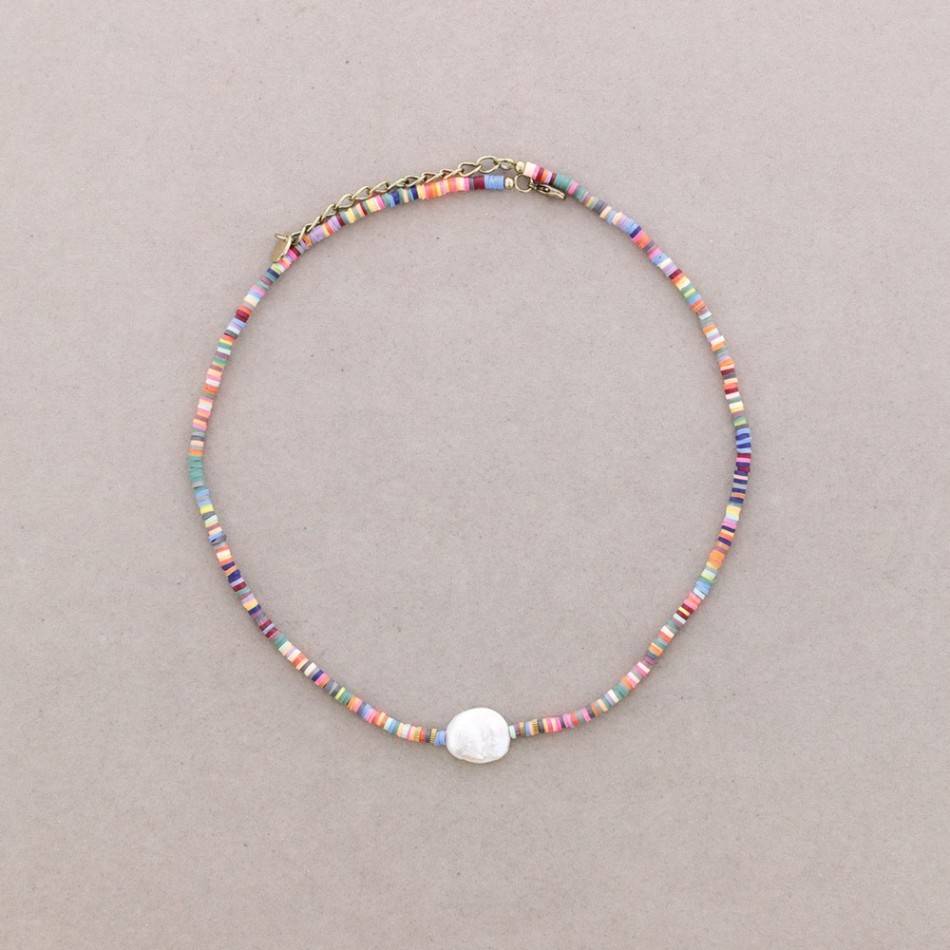 FIMO CULTIVATED PEARL SHORT NECKLACE