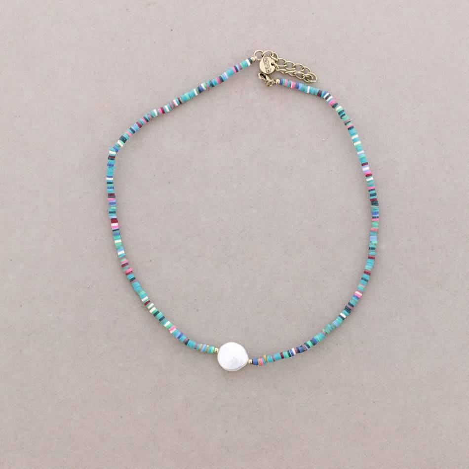 FIMO CULTIVATED PEARL SHORT NECKLACE